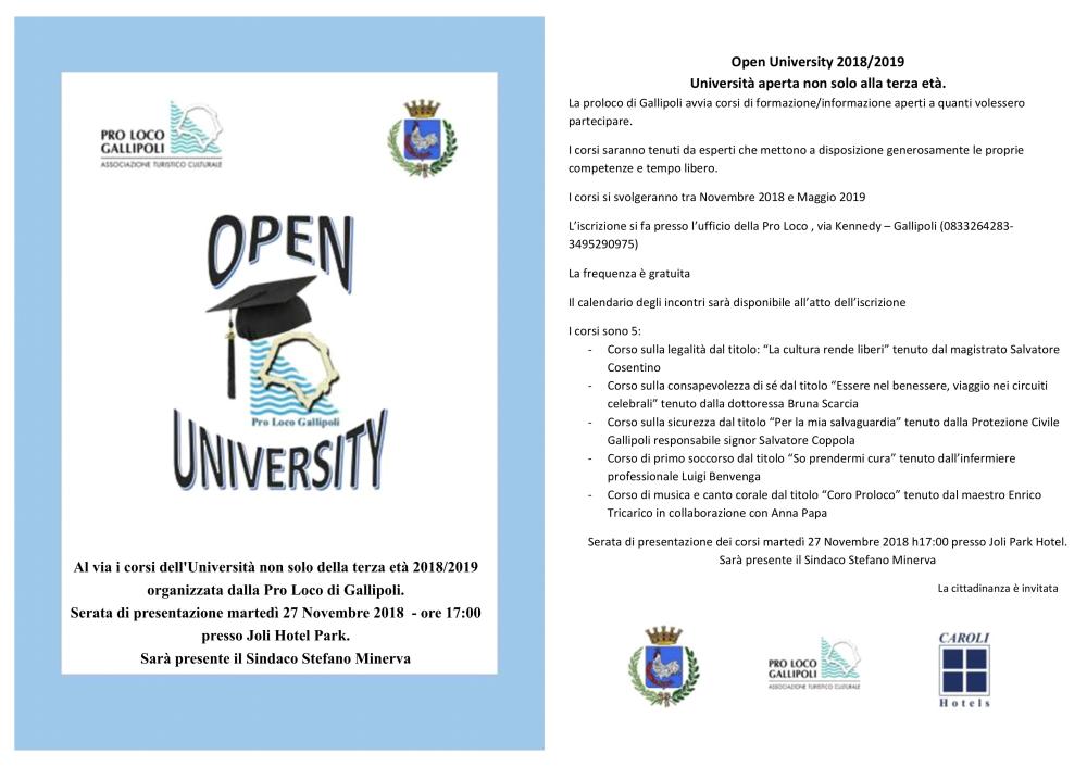 Open university Gallipoli